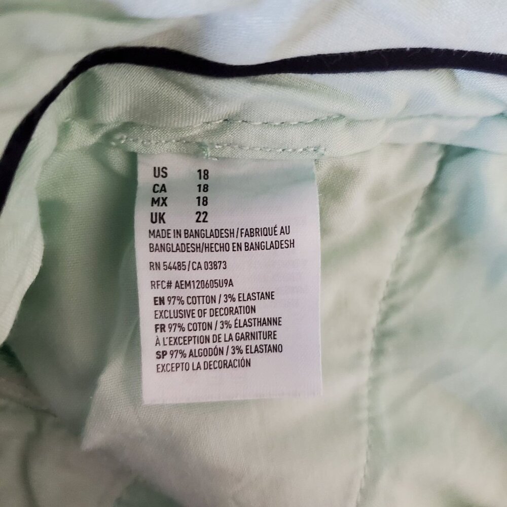 American Eagle Outfitters Womens Stretch Mint Green Chino Shorts Size 18 - Picture 8 of 9